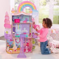 خانه اسباب بازی بزرگ چوبی Kidkraft اورجینال بسیارزیبا 3 طبقه یونیکورن پری دریایی