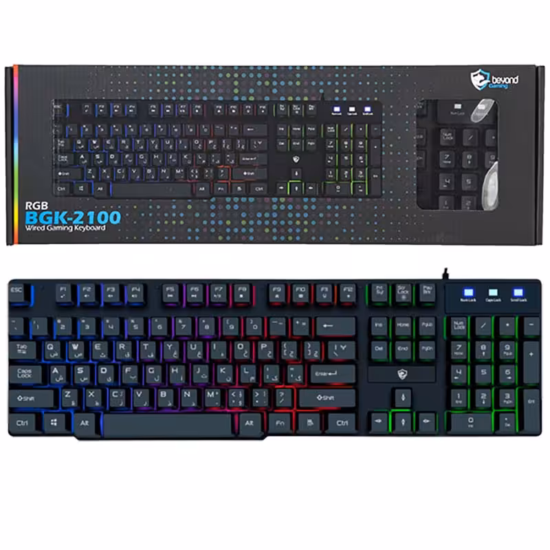 کیبورد گیمینگ RGB دار بیاند Beyond BGK 2100