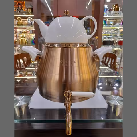 کتری قوری استیل رزگلد اوبرون