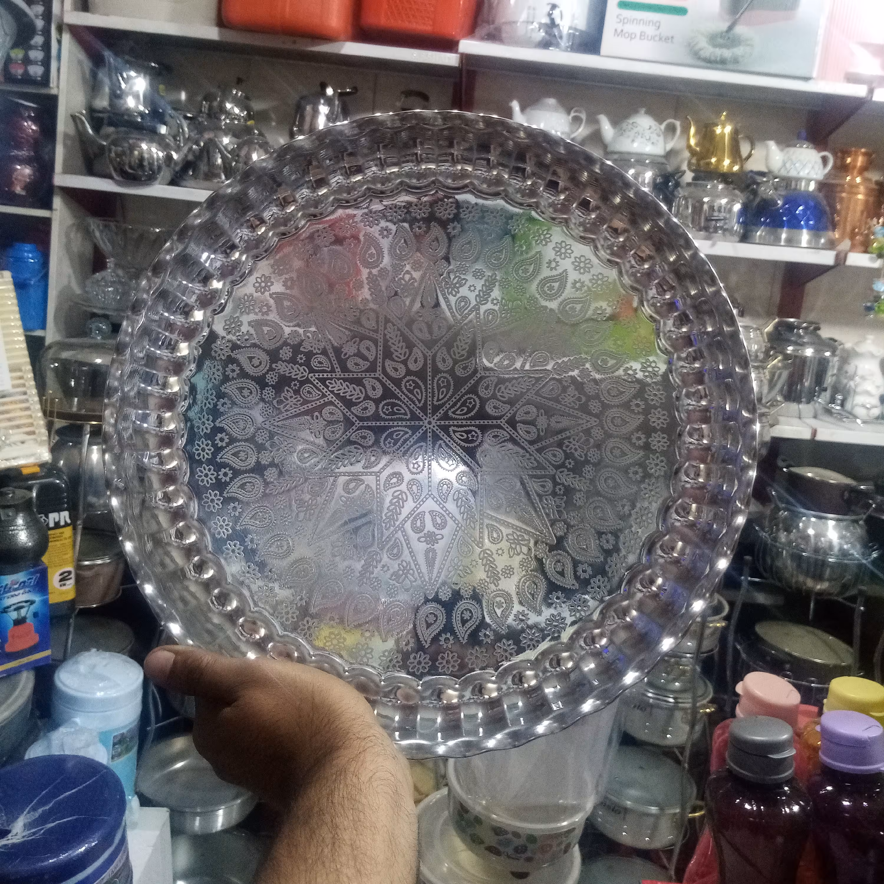 سینی کنگره طرحدار براق قطر 36سانت