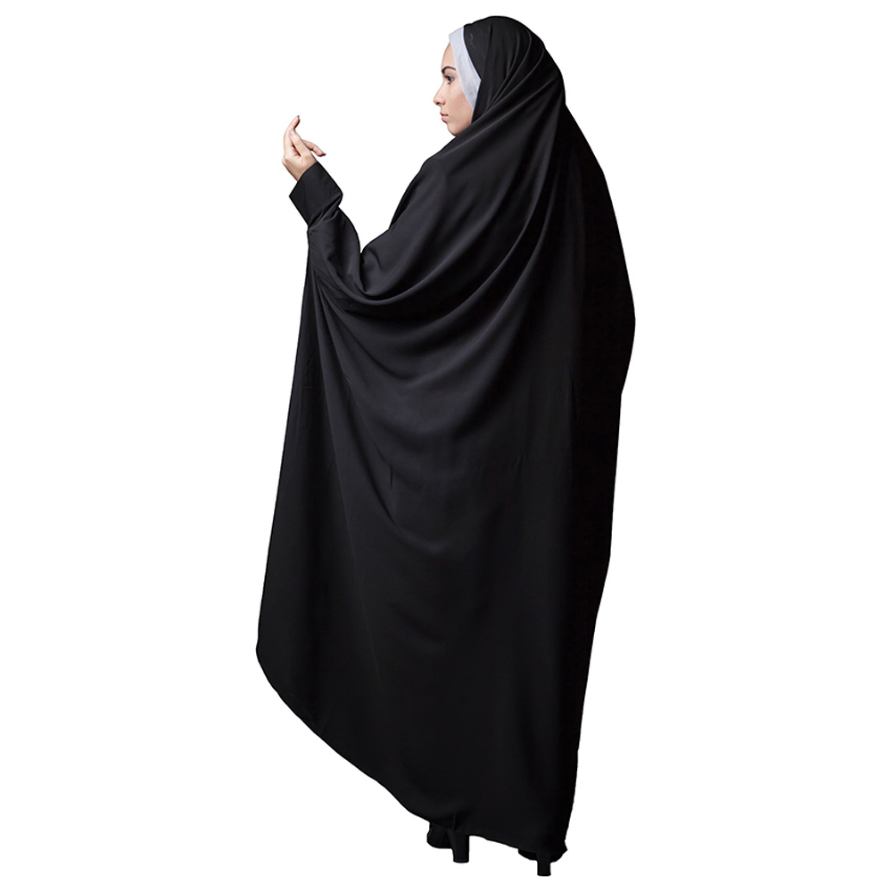 چادر دانشجوئی حریرالاسود کره ای مچ دار