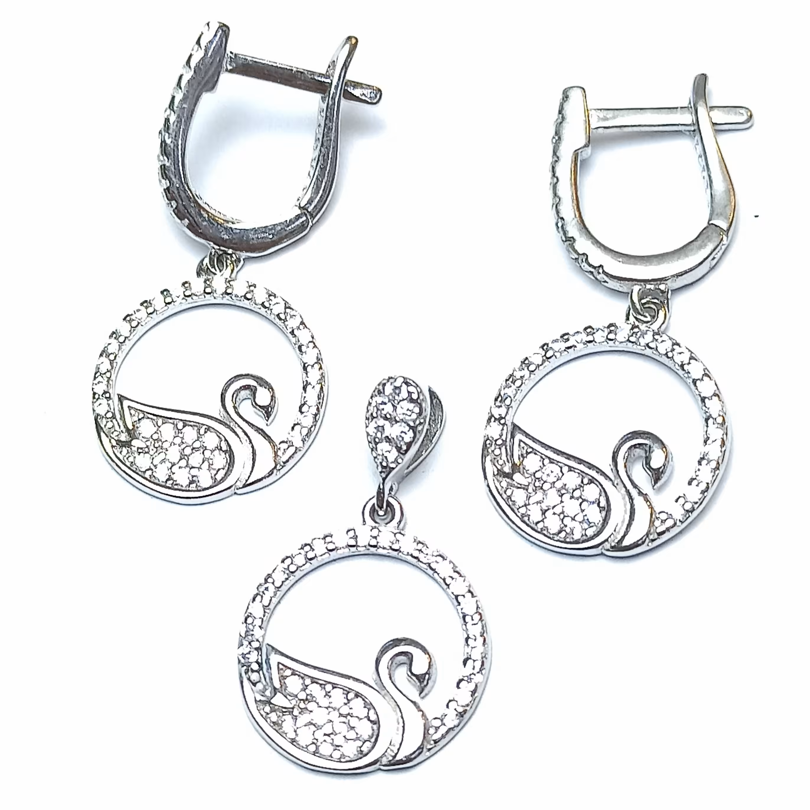 نیم ست نقره جواهری آبکاری رادیوم 22