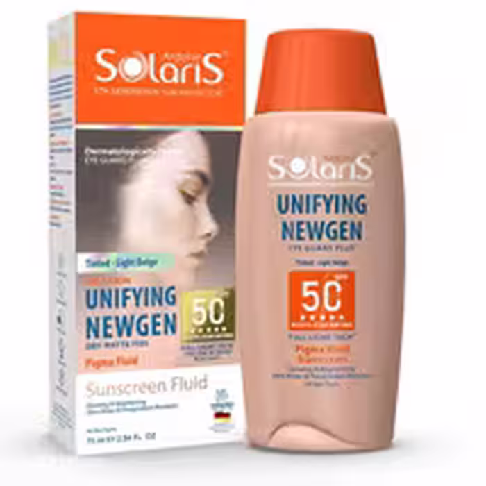 ضد آفتاب ضد لک رنگی یونی فایینگ نیوژن ( بژ روشن )  SPF 50 حجم 75 میلی لیتر