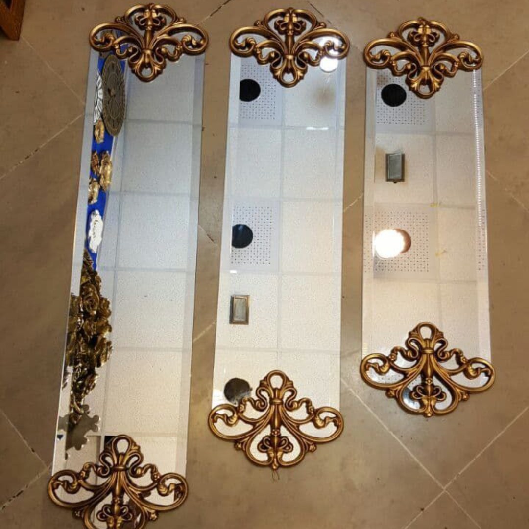 آینه سه تایی طرح گل 