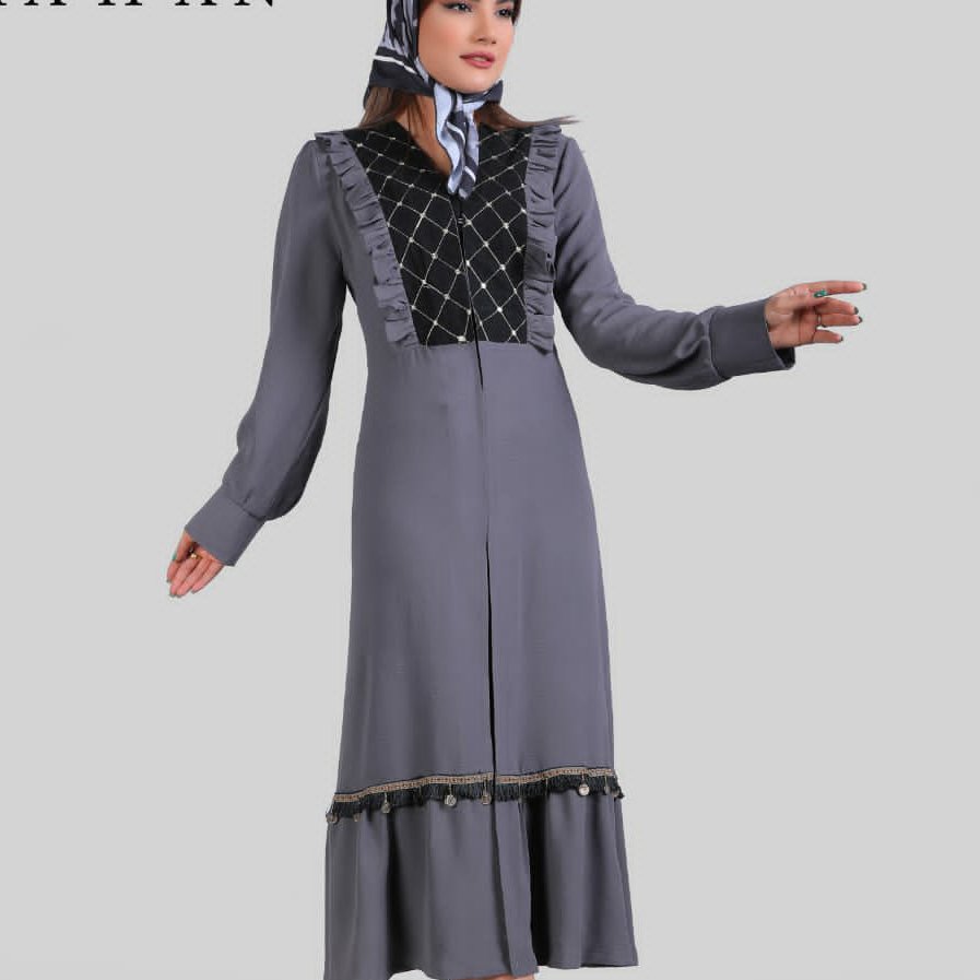 مانتو پایین چین دار مدل الناز