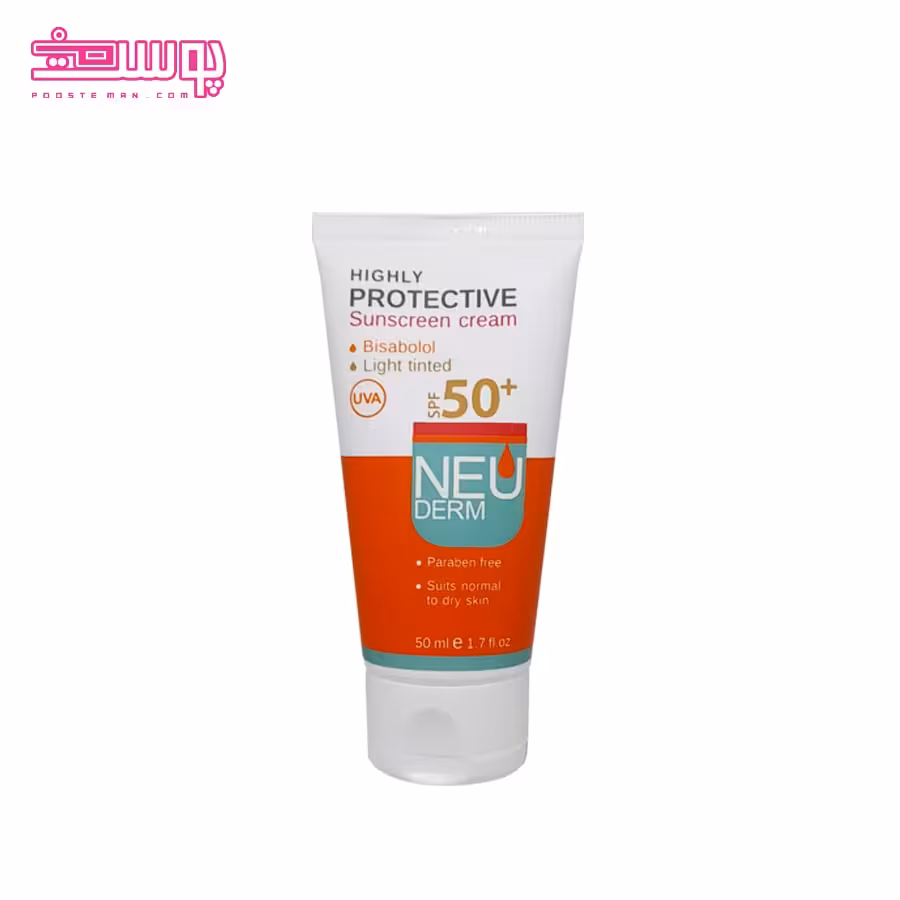 ضد آفتاب رنگی نئودرم مناسب پوست خشک SPF50 حجم 50ml