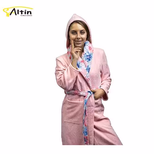 حوله پالتویی پودایران مدل پامچال صورتی سایز 105