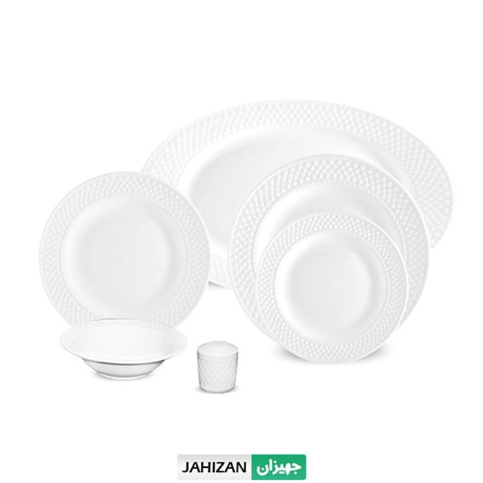 سرویس چینی زرین 28پارچه سفید سری رادیانس (عالی)