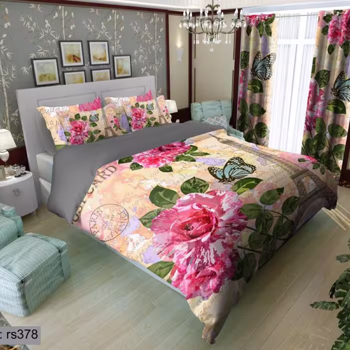 سرویس روتختی 1 نفره تنسل چاپی برندترک لند (Turk Land)  کد rs 378