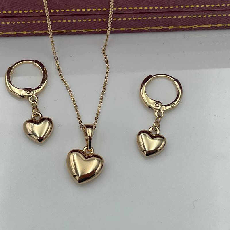 نیم ست قلبی ژوپینگ رنگ ثابت ضد حساسیت