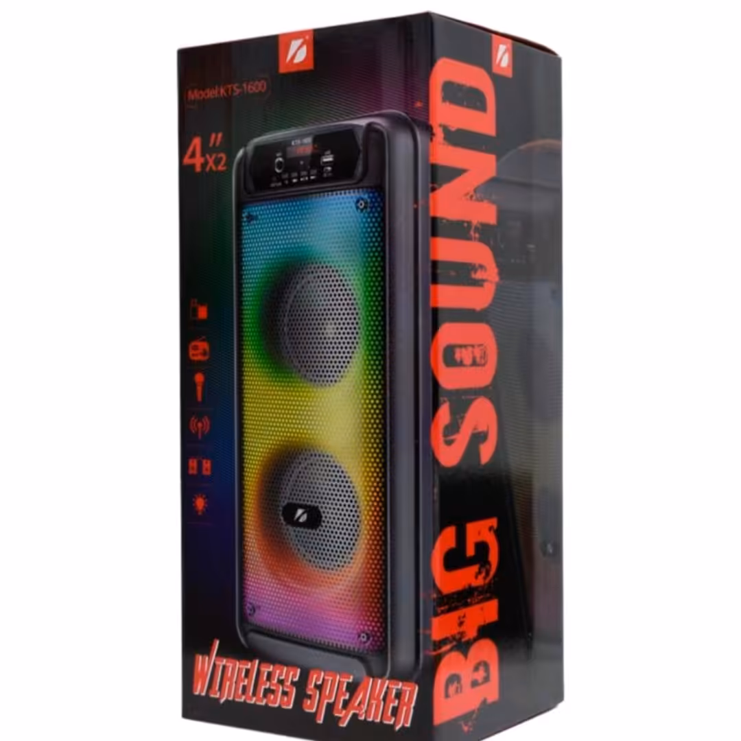 اسپیکر شارژی مدل kts 1600دارای رقص نور و کیفیت صدا ی عالی و ارسال رایگان به سراسر کشور 

