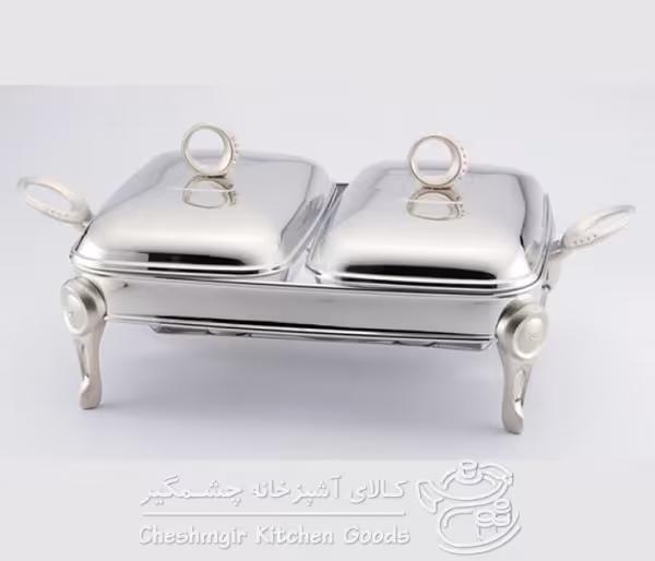 سوفله خوری نگین دار یونیک مستطیل دو خانه مدل حلقه ای UN-3816