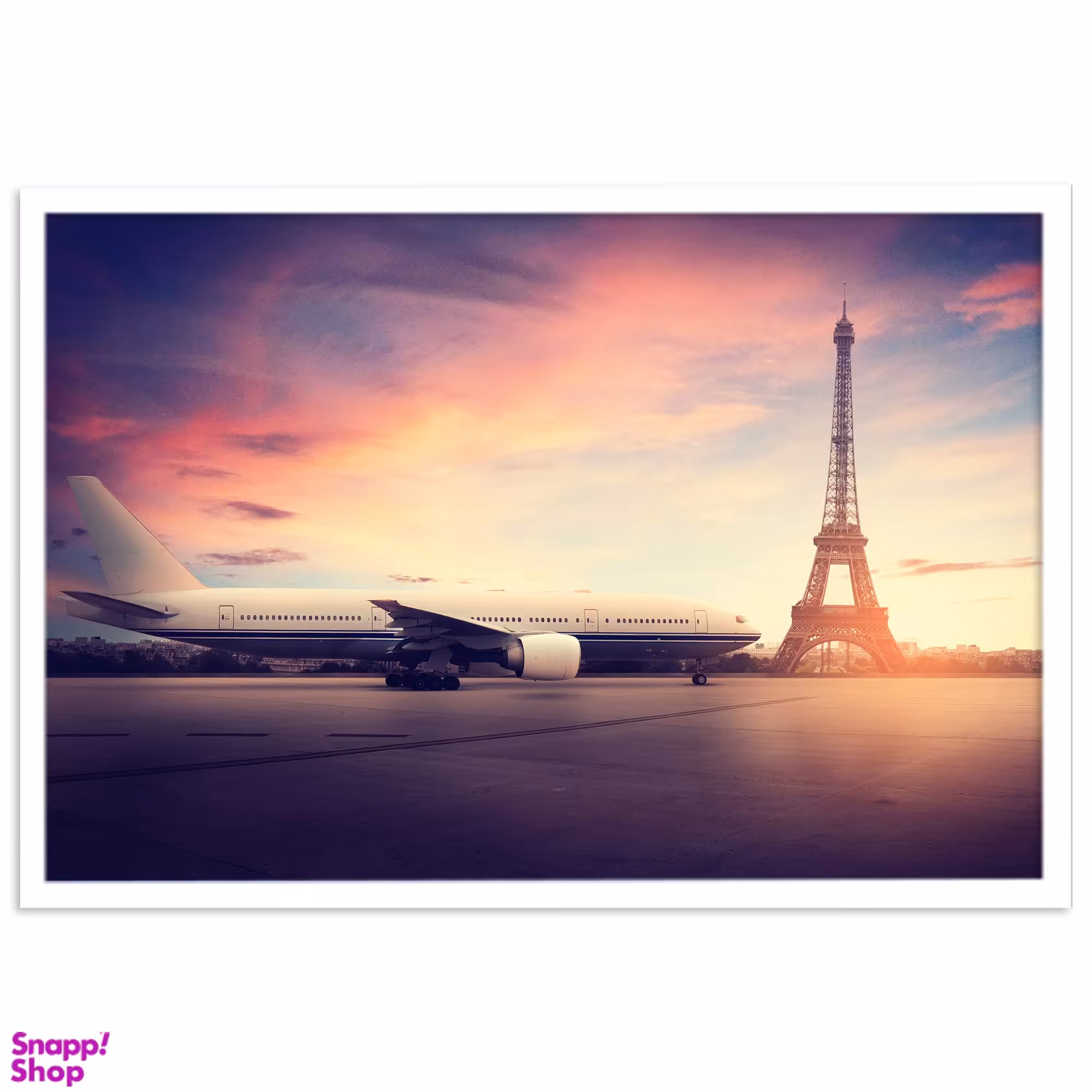 تابلو بکلیت طرح هواپیما و برج ایفل مدل W-s747