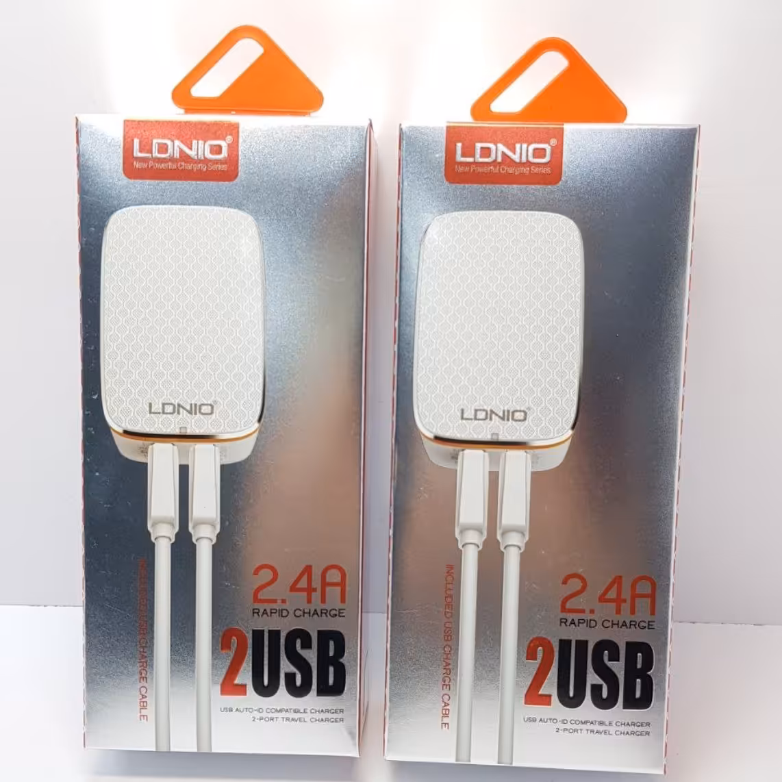 برق صد درصد اورجینال LDNIO  کیفیت عالی دو پورت  مدل A2204 