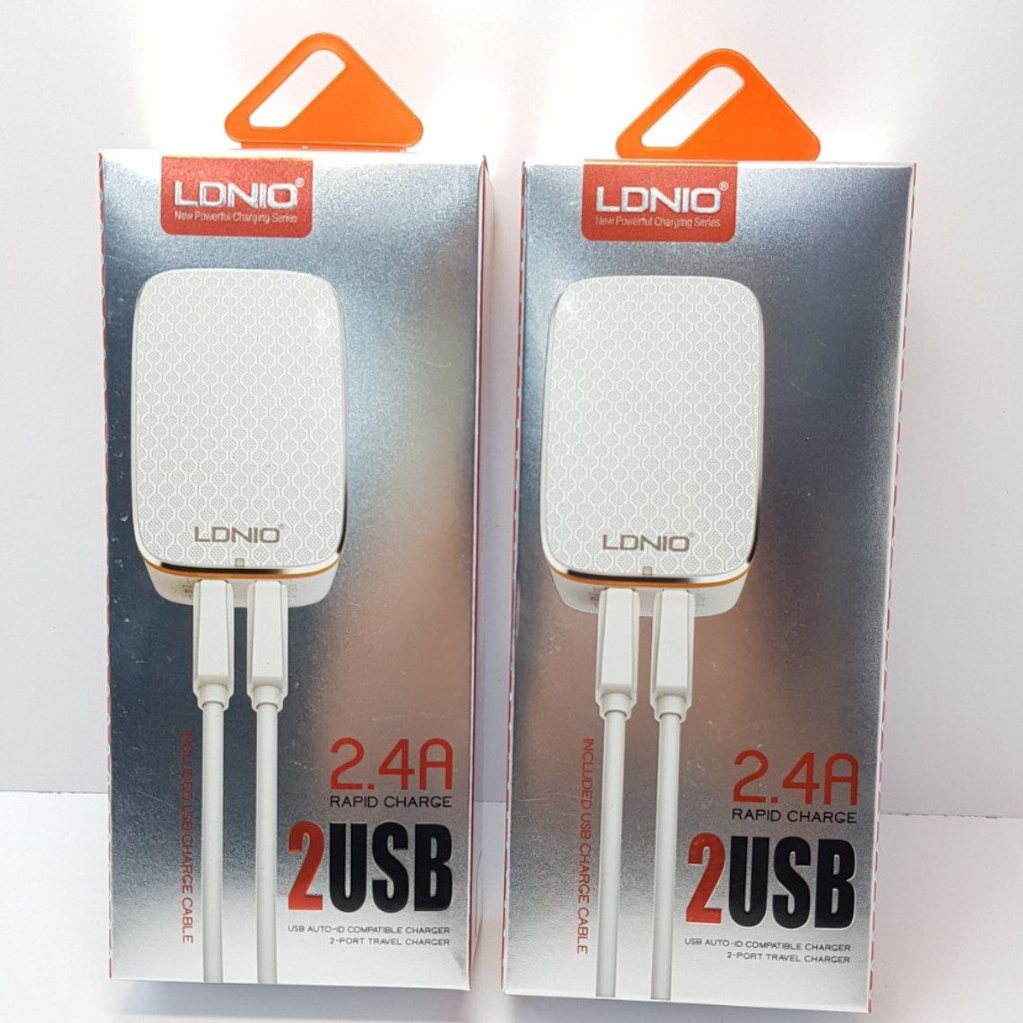برق صد درصد اورجینال LDNIO کیفیت عالی دو پورت مدل A2204