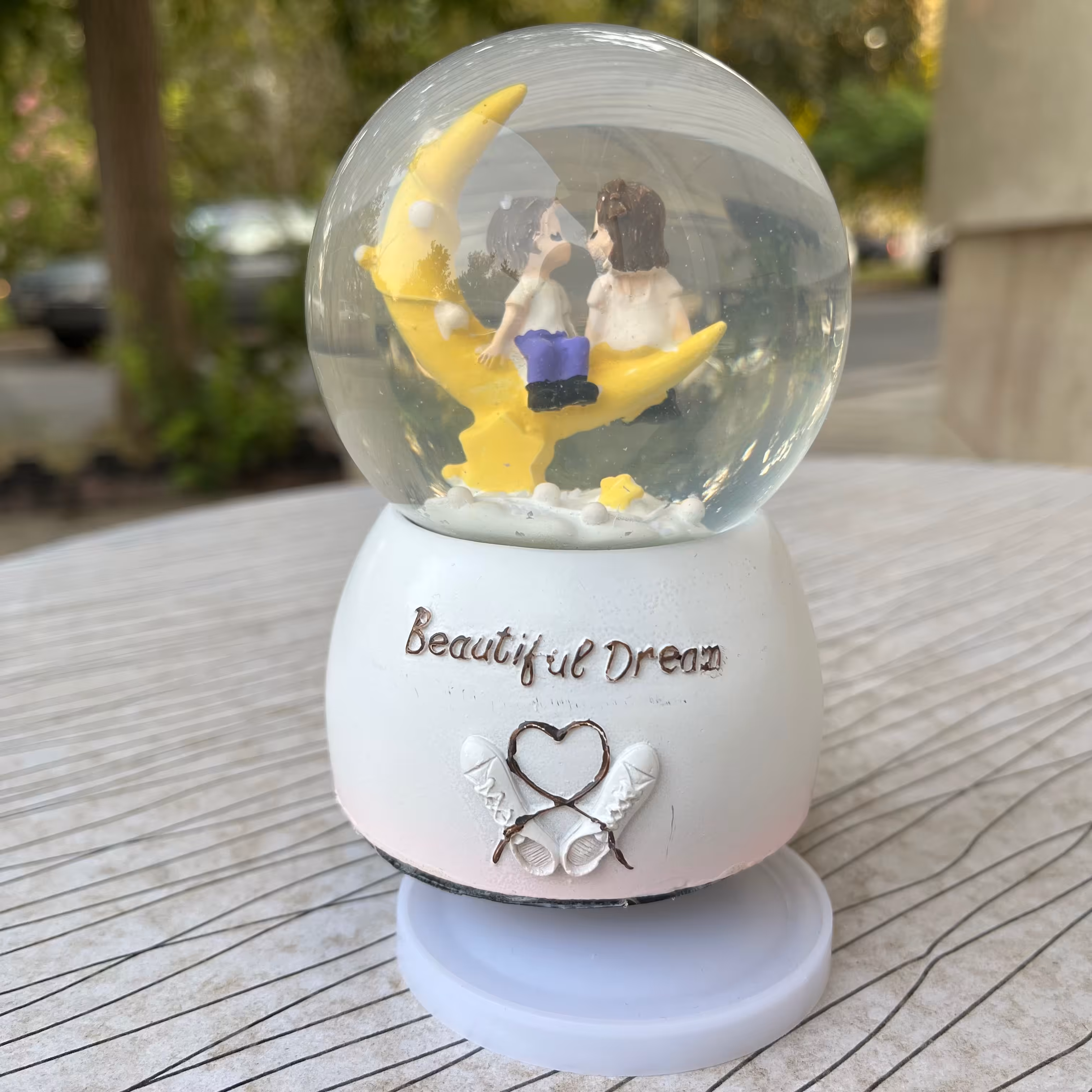 گوی برفی موزیکال عاشقانه مدل ماه