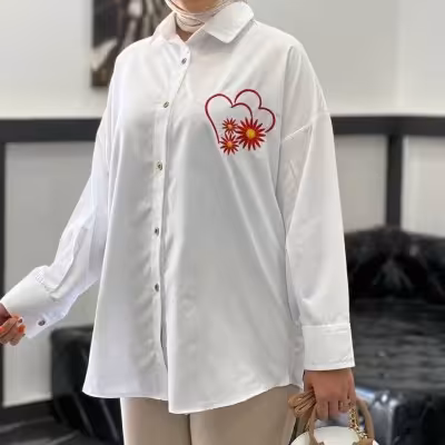 شومیز مانتویی قلبی