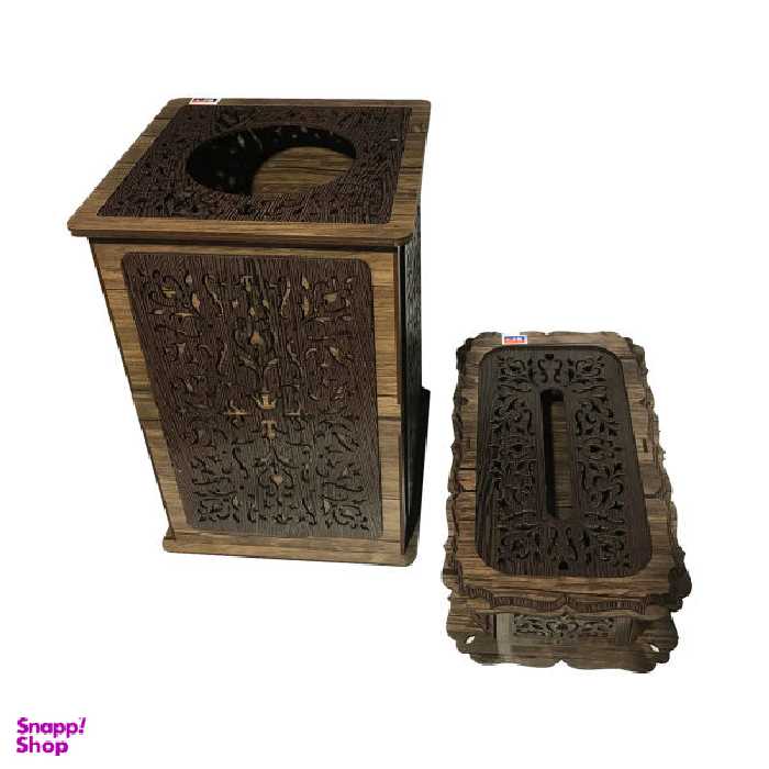 ست سطل و جا دستمال کاغذی مدل نگار-1 کد Ir-671