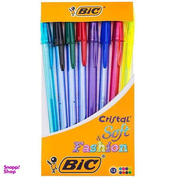 خودکار بیک مدل Cristal Soft and Fashion - بسته 8 عددی
