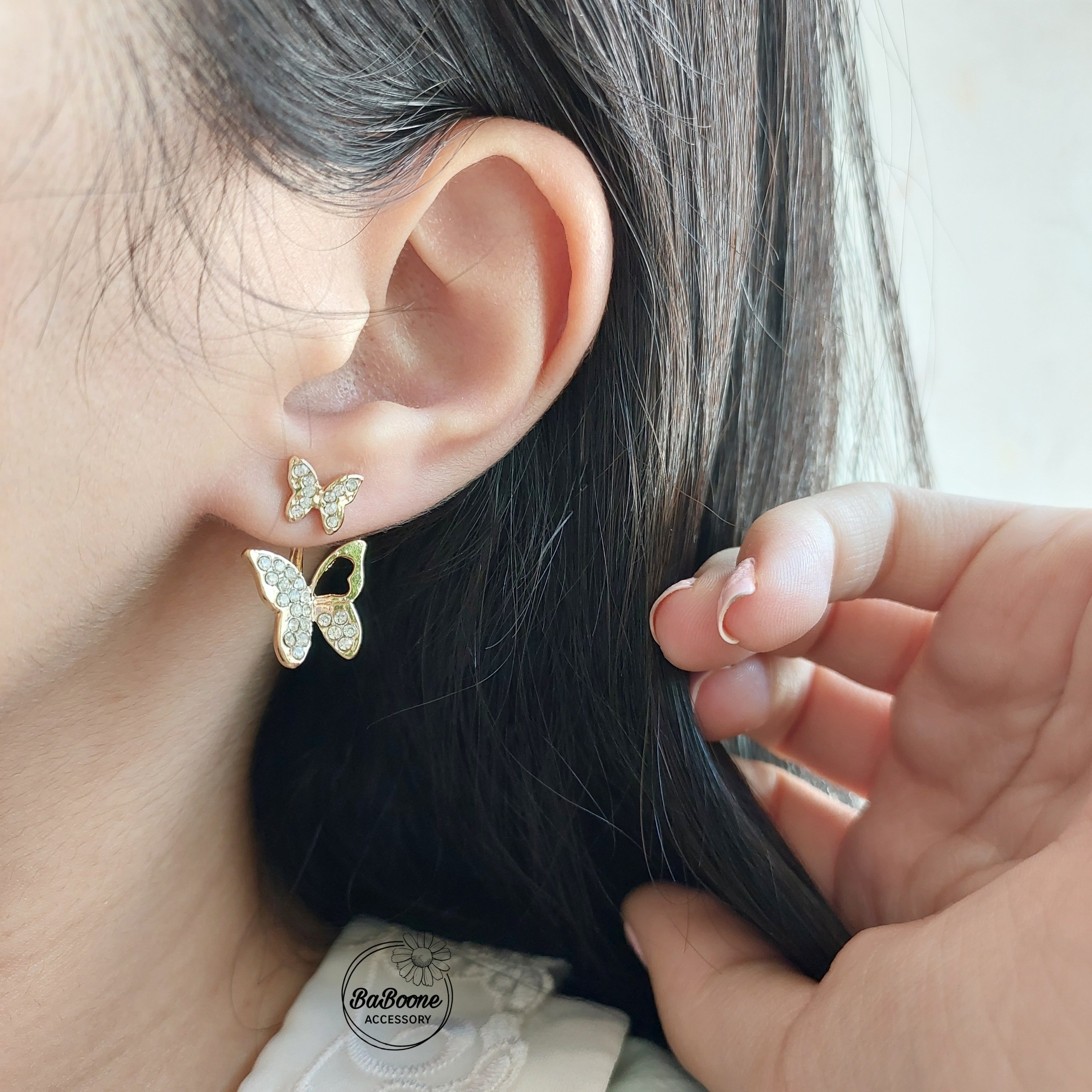 گوشواره فانتزی پروانه کد E125
