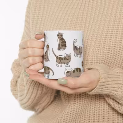 ماگ طرح گربه کیوت