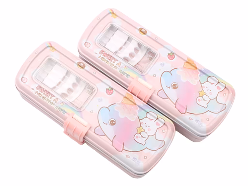 جامدادی فلزی سه طبقه طرح دلفین