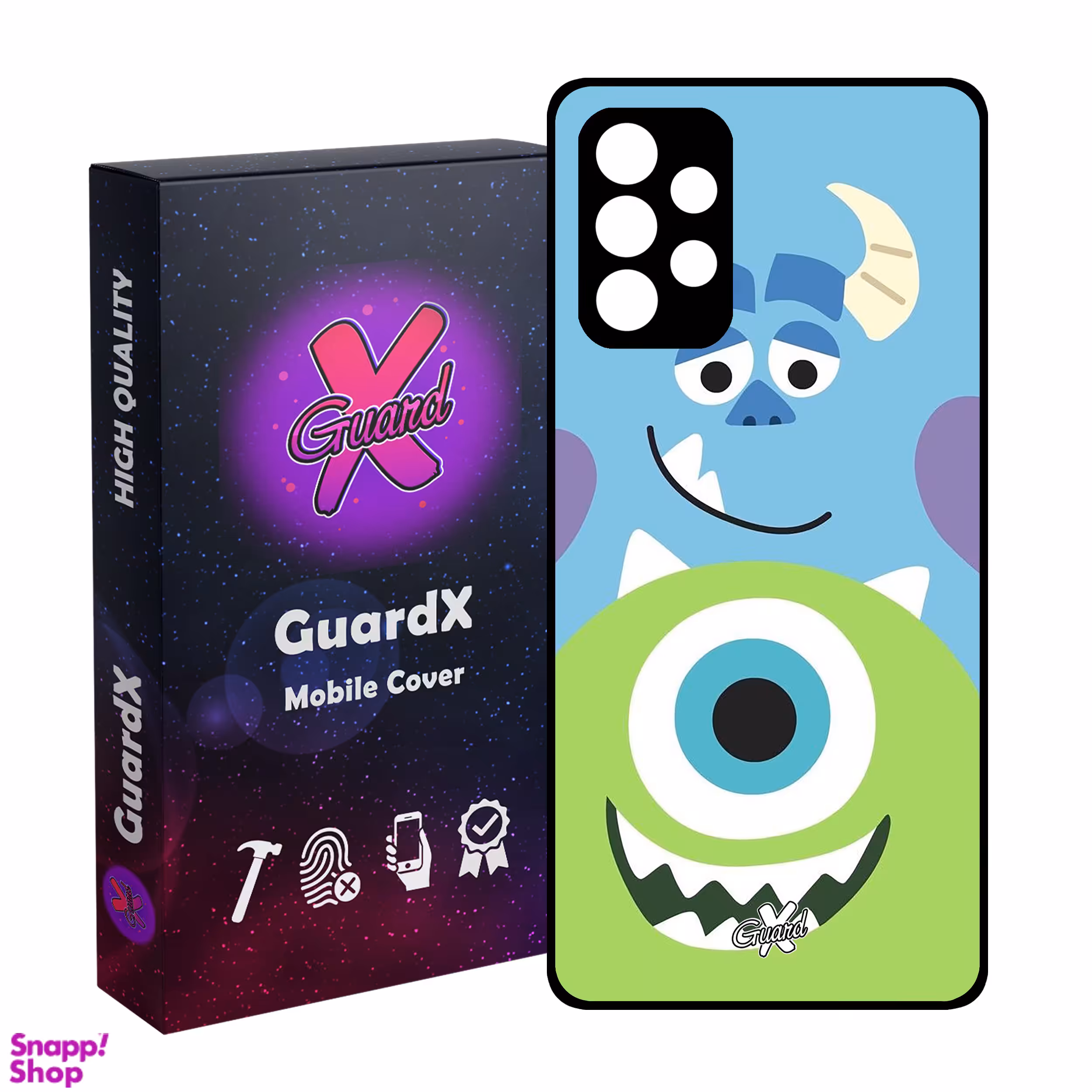 کاور گارد ایکس طرح هیولاها مدل Glass10389 مناسب برای گوشی موبایل سامسونگ Galaxy A53