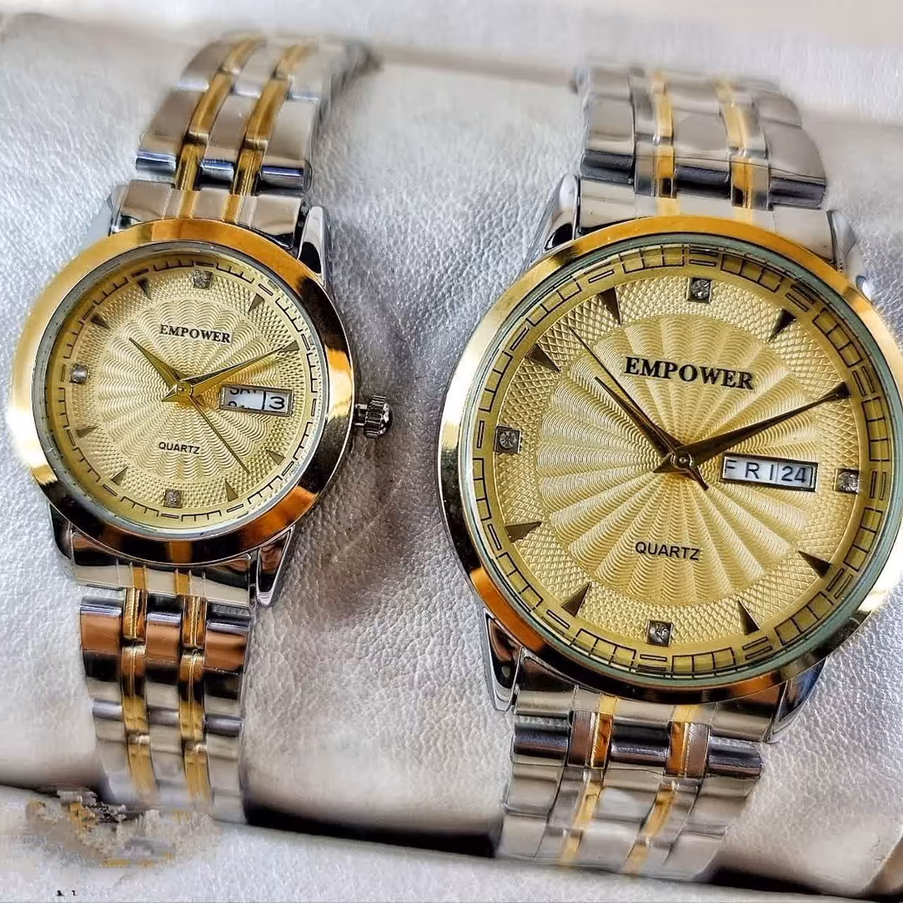 ساعت ست مردانه و زنانه با آبکاری عالی