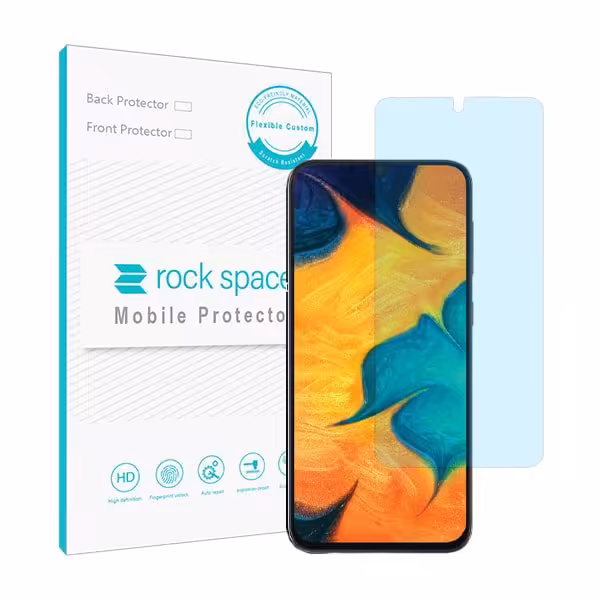 گلس سامسونگ A30 مدل نانو هیدروژل آنتی بلو برند راک اسپیس کد S