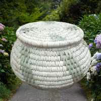 جابرنجی و جای حبوبات خمره ای وحصیری تیناسادات شاپ( گنجایش 15کیلویی )بافت تمیز و محکم بدون طر (هزینه ارسال با مشتری عزیز)