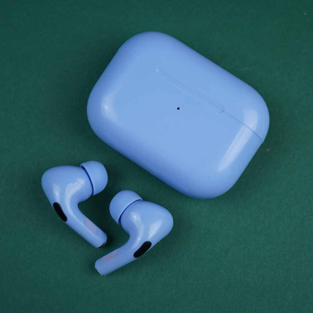 ایرپاد پرو و هندزفری بلوتوثی بیسیم مدل Airpods pro کپی اقتصادی رنگ آبی