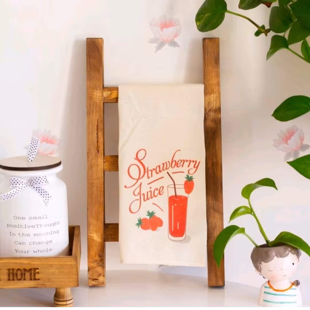 نردبان دکوری چوبی آشپزخانه (استند دستمال)