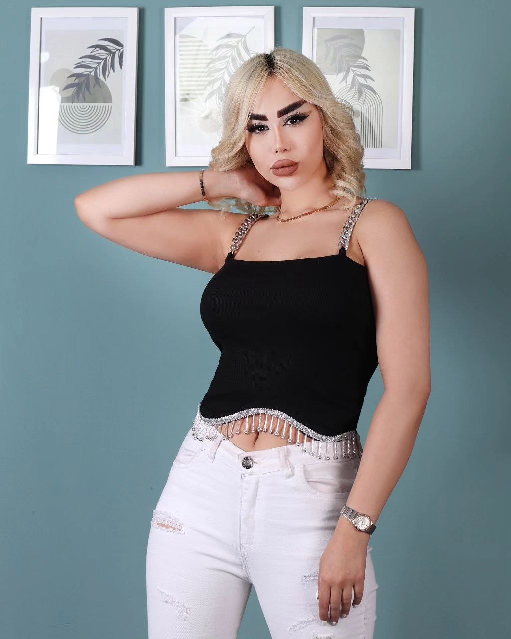 کراپ منگوله دار زنجیر کارتیر