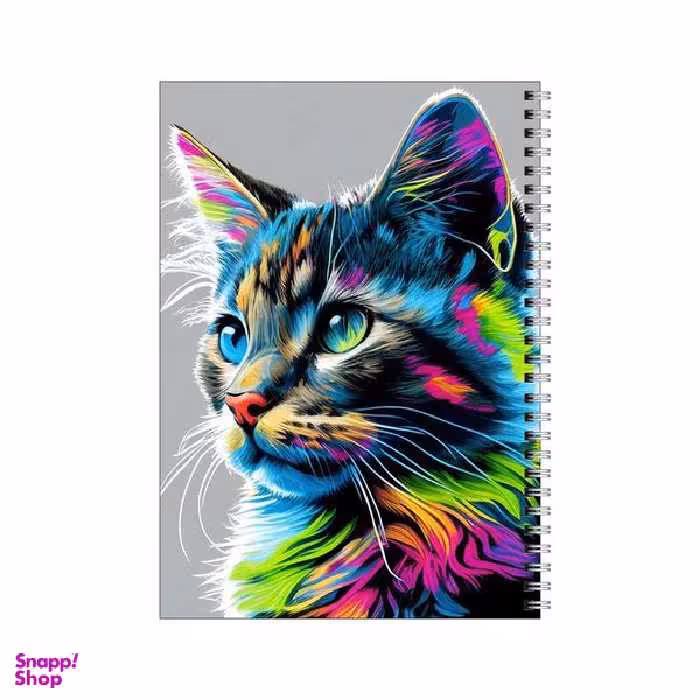 دفتر مشق 100 برگ بامبیلیپ طرح گربه رنگی رنگی کد 9366486