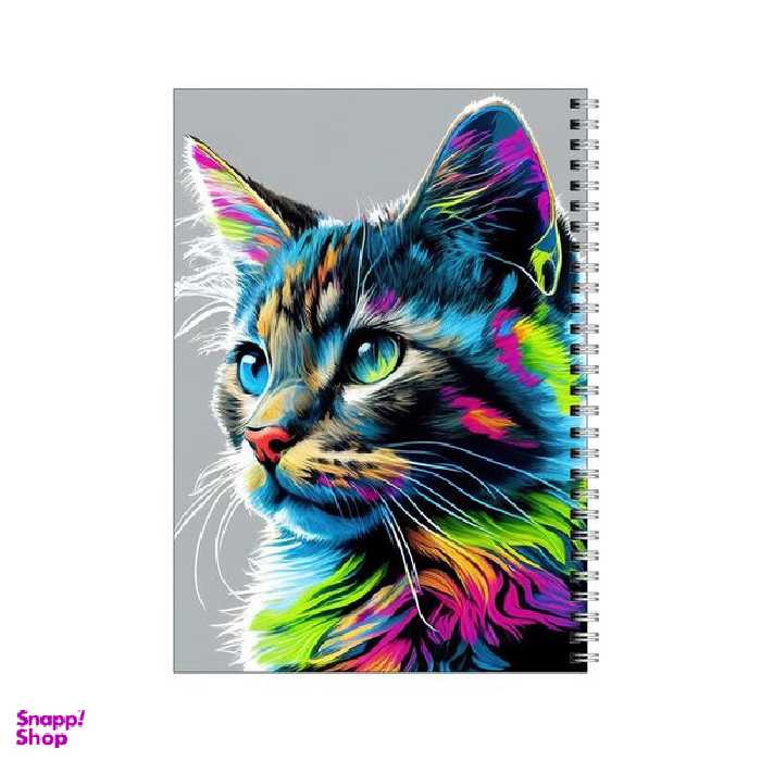 دفتر مشق 100 برگ بامبیلیپ طرح گربه رنگی رنگی کد 9366486