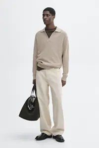 ژاکت جلو باز نود مردانه 100 ٪ لباس بافتنی فتی Massimo Dutti