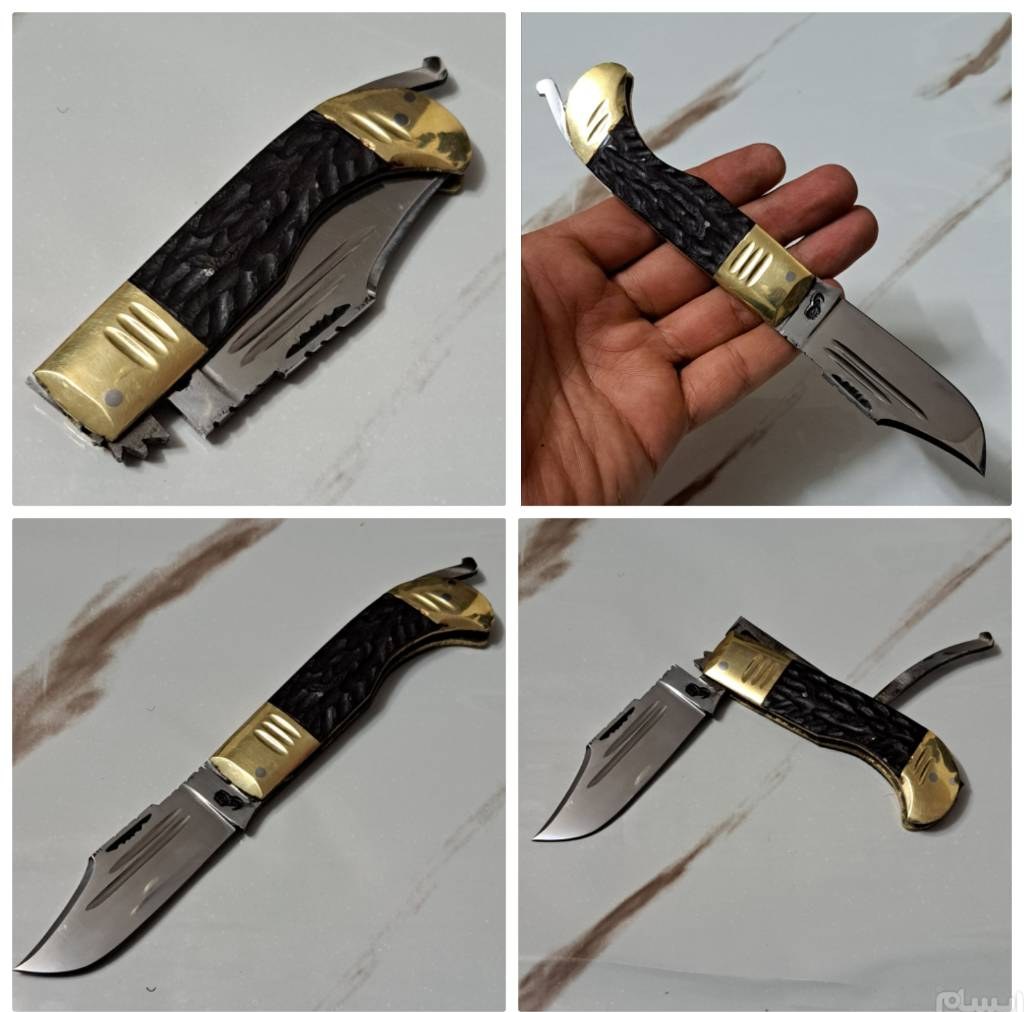 چاقو 6 دنده دستساز حرفه ای دسته شاخ