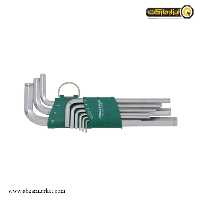 آچار آلن شش گوش جانزوی کارتی بلند 9 عددی مدل H02SA109S