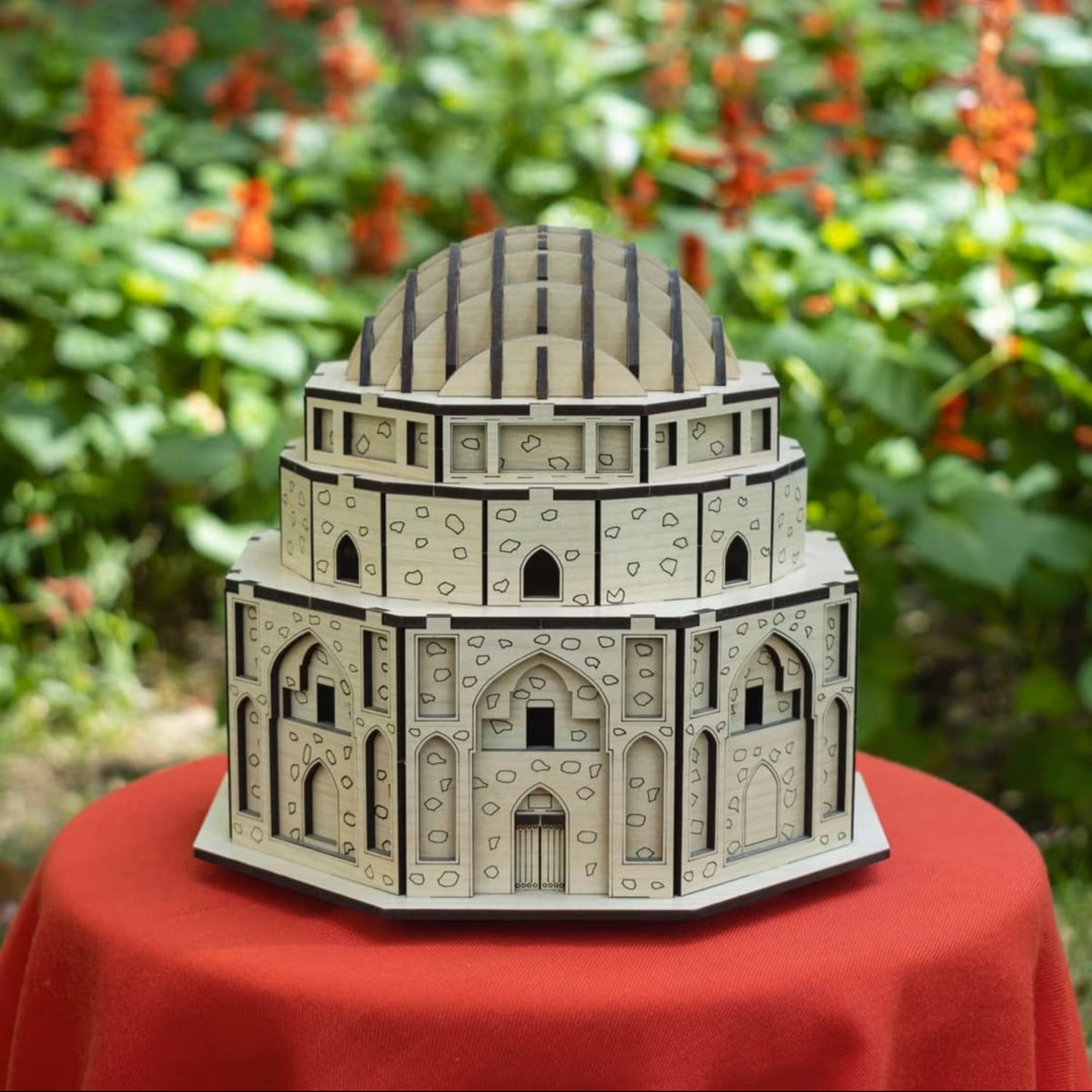 پازل سه بعدی چوبی گنبد جبلیه کرمان