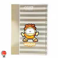 دفتر رسم شطرنجی 1 سانت 50 برگ سیمی جلد طوسی آونگ