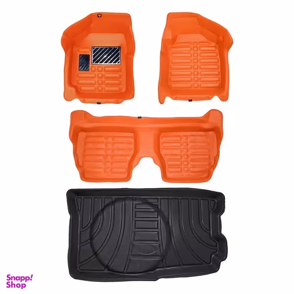 کفپوش پنج بعدی خودرو پانیذ مدل EVA مناسب پراید 111 به همراه کفپوش صندوق