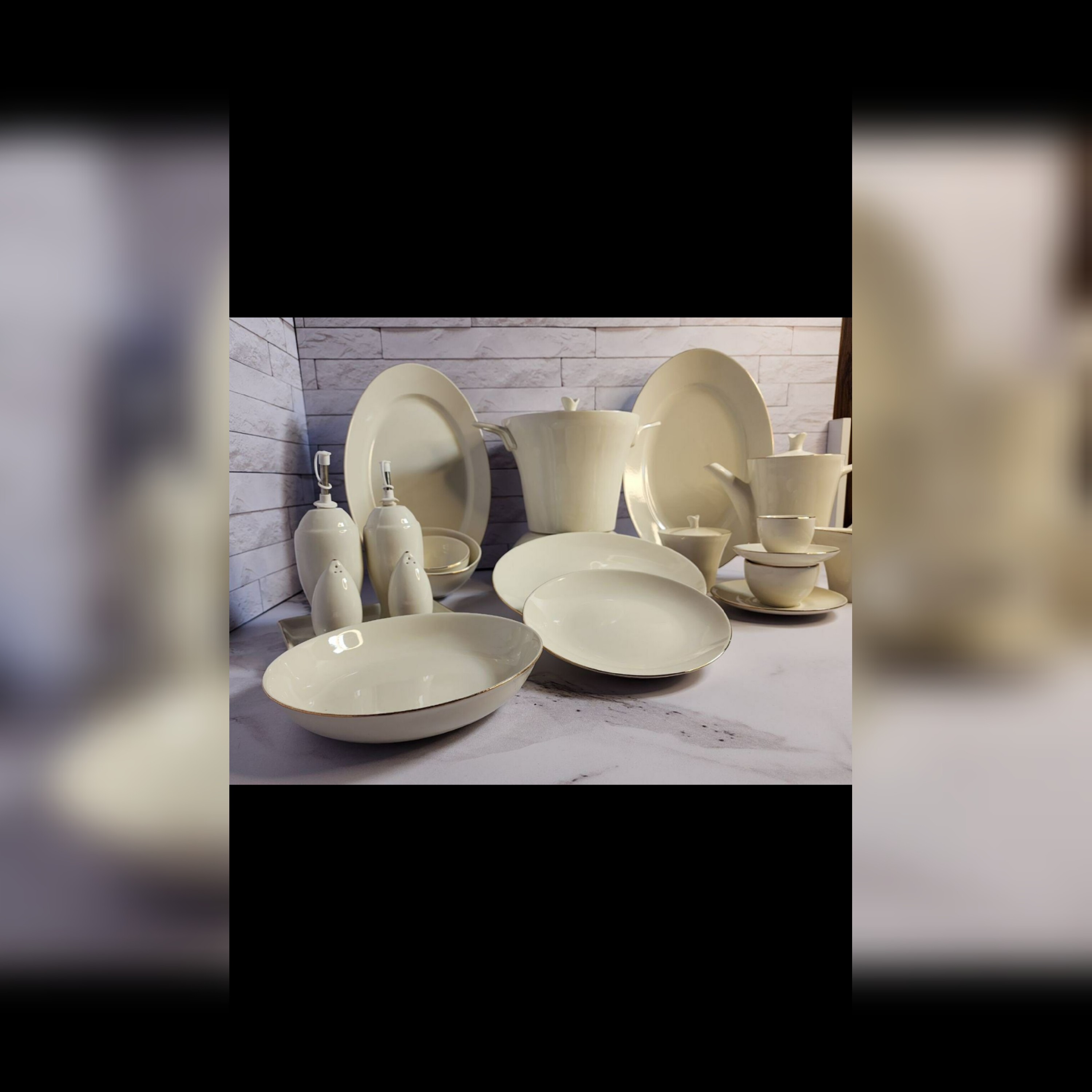 سرویس چینی 6 نفره 30 پارچه طرح ایزابل نیوبن خط طلا