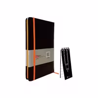 دفتر یادداشت پدیده نقش مدل مداد رنگی نارنجی به همراه دفترچه یادداشت mini bell