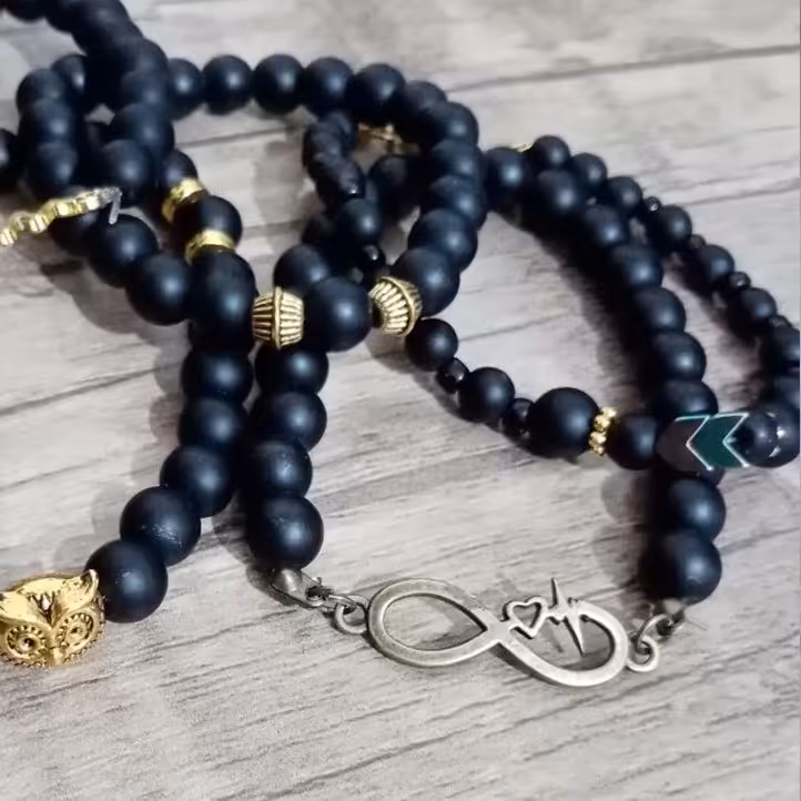 دستبندهای سنگ انیکس با کیفیت وعالی اندازه 18سانت تا 35سانت بدون رنگ پریدگی‌ مدل اسپرت 