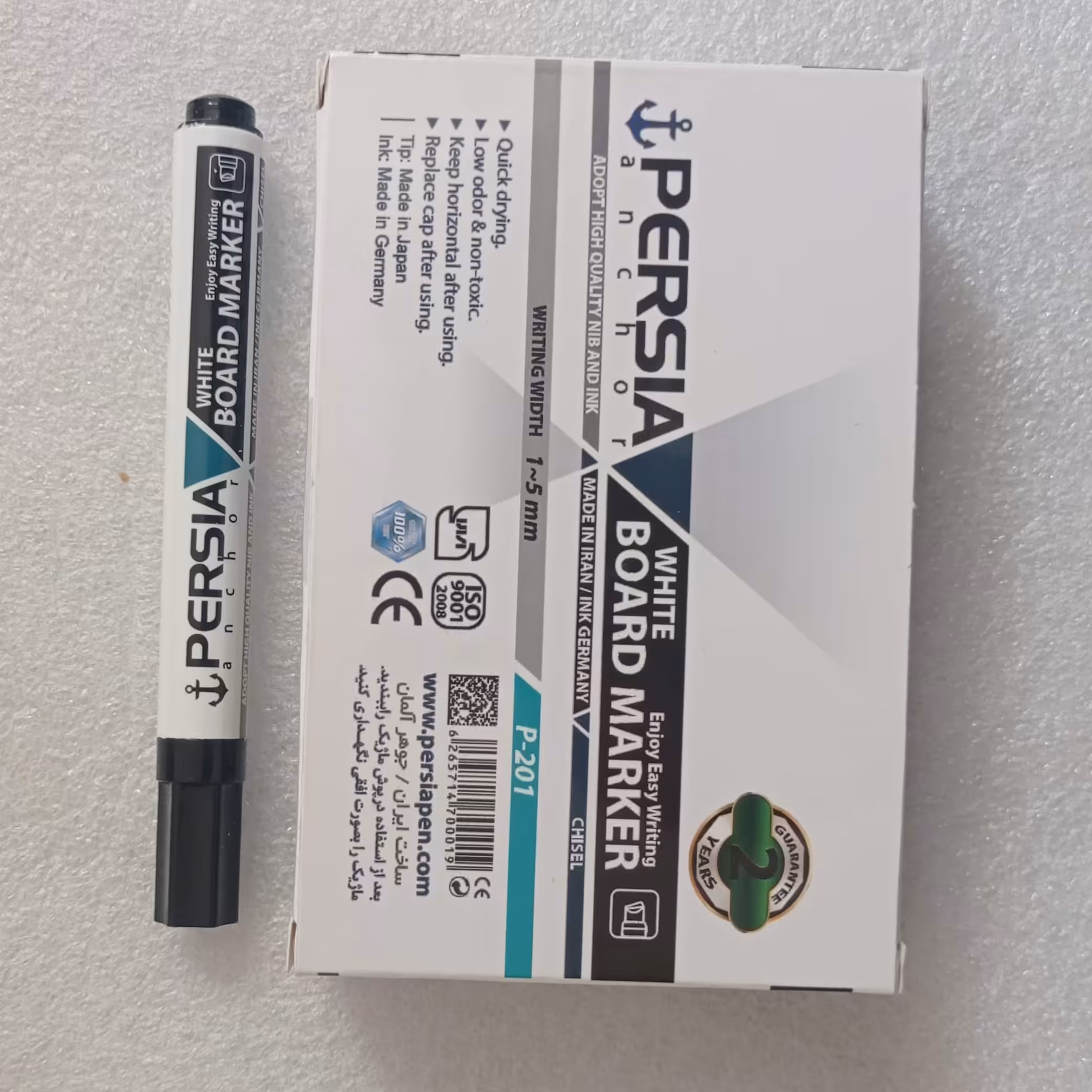 ماژیک وایت برد سرتخت پرشیا مشکی