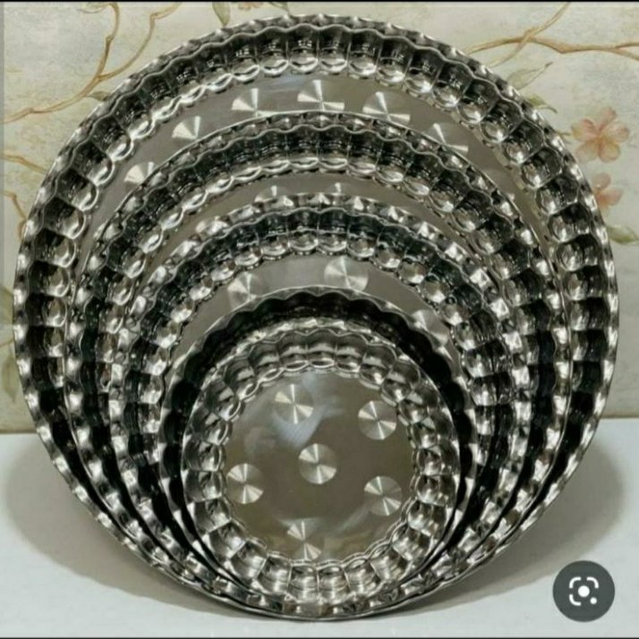 ست 5 تایی سینی لب کنگره از سایز 25 تا 50