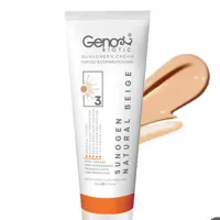 کرم ضد آفتاب رنگی پوست های چرب و مختلط ژنوبایوتیک بژ طبیعی SPF 50