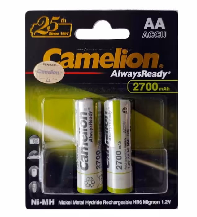 باتری قلمی قابل شارژ 2700 میلی آمپر ساعت کملیون مدل Always Ready بسته 2 عددی