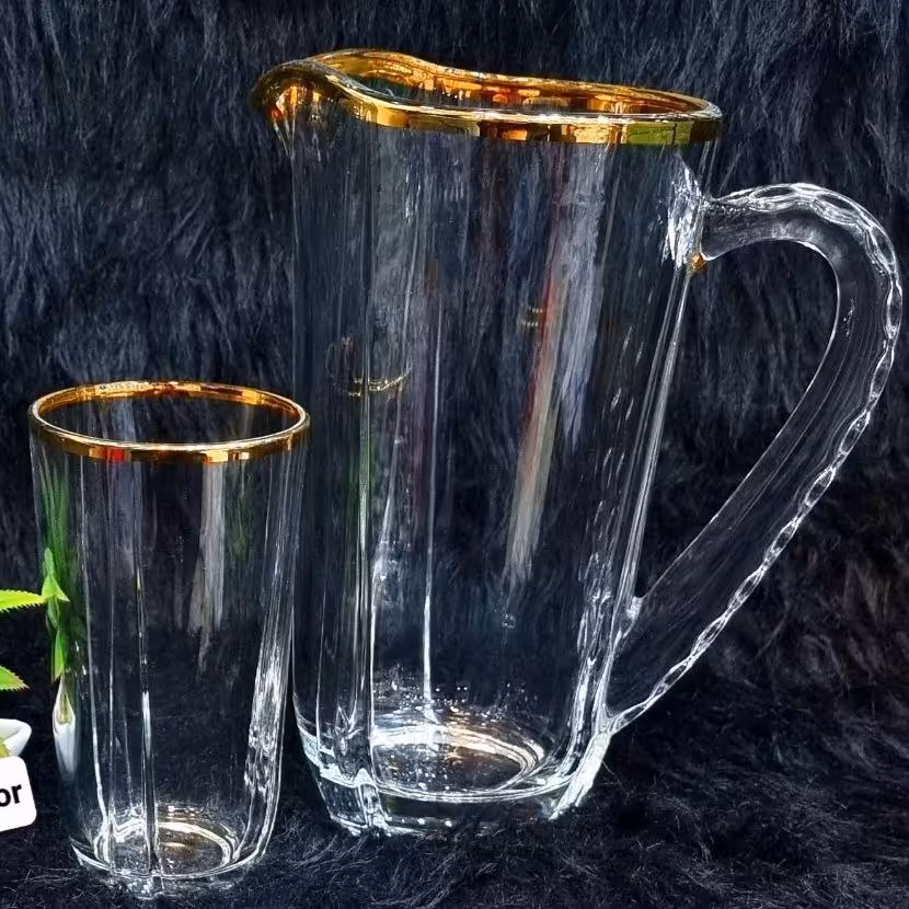 پارچ لیوان سلتیک لب طلایی