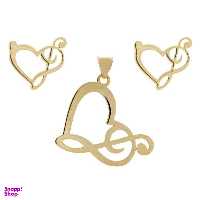 نیم ست طلا 18 عیار گالری مرجان مدل 0861